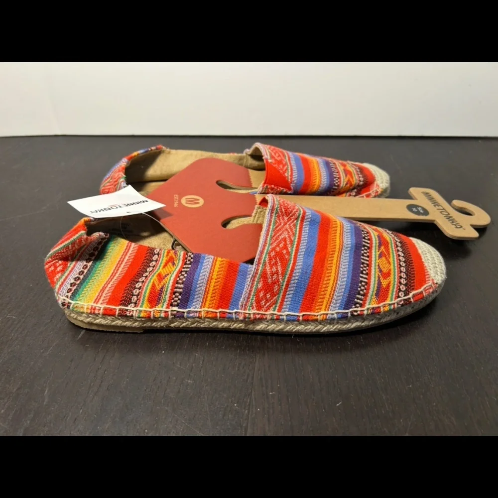 Minnetonka Pam Espadrilles Frisco Stripe Multicolor Womans 10
